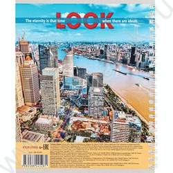 Тетрадь  48л клетка/спираль "Вид на мегаполисы" ассорти | Фото 3