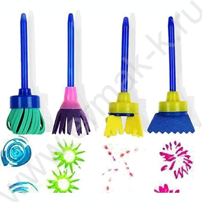 Набор кистей из EVA 4шт ОПП-упаковка | Фото 1