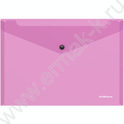 Папка-конверт на кнопке B5 Glossy Vivid полупрозрач. /ассорти | Фото 4