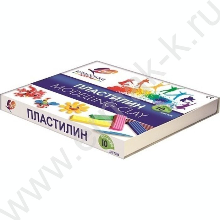 Пластилин  10цв 200г Классика+стек | Фото 2