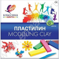 Пластилин  12цв 240г Классика+стек | Фото 1