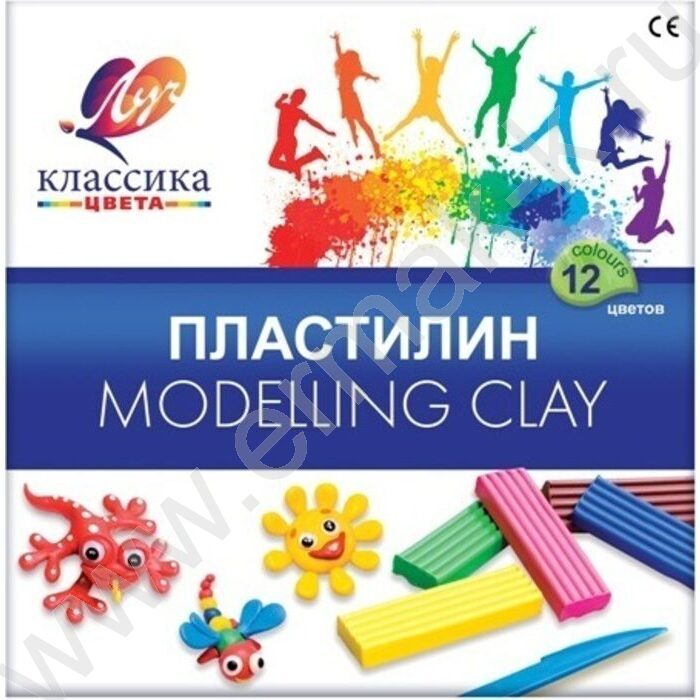 Пластилин  12цв 240г Классика+стек | Фото 1