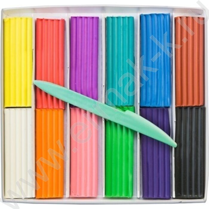 Пластилин  12цв 240г Классика+стек | Фото 3