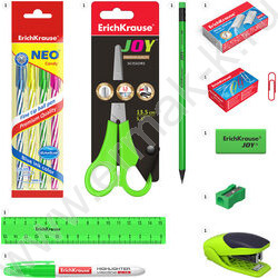 Офисный набор 13 предм. Mini Desk, Neon Solid /вращающийся /зеленый | Фото 2