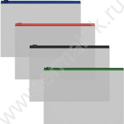 Папка-конверт на молнии B5 Zip Fizzy Clear прозрачный c цветной молнией /ассорти | Фото 1