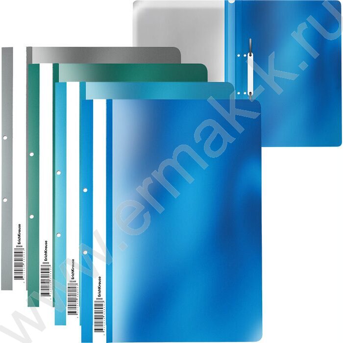 Скоросшиватель пл  Glossy Ice Metallic с перфорацией /ассорти | Фото 1