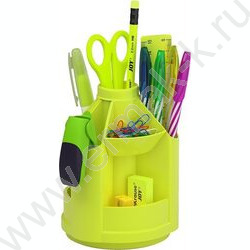 Офисный набор 13 предм. Mini Desk, Neon Solid /вращающийся /желтый | Фото 1