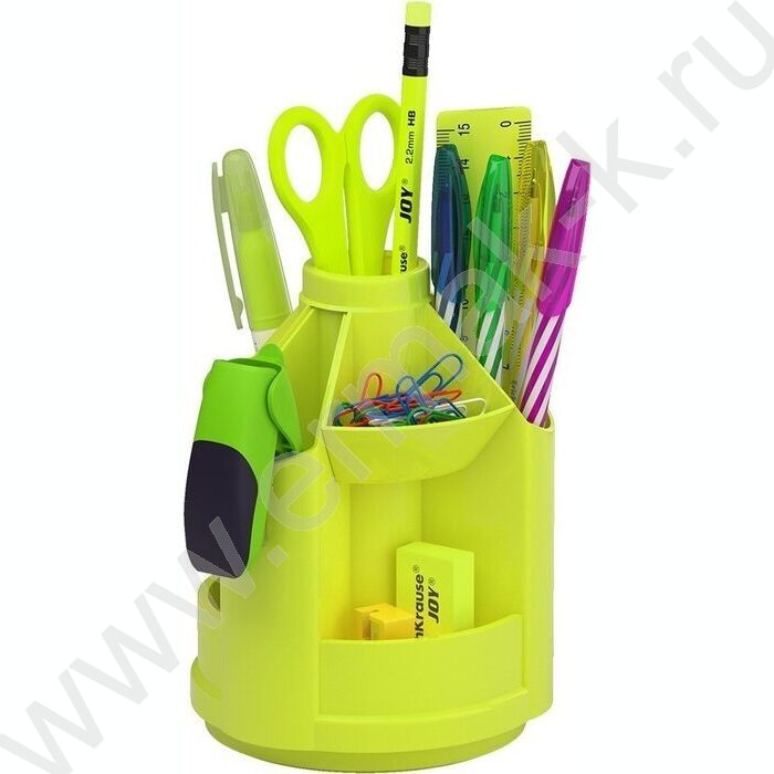 Офисный набор 13 предм. Mini Desk, Neon Solid /вращающийся /желтый | Фото 1