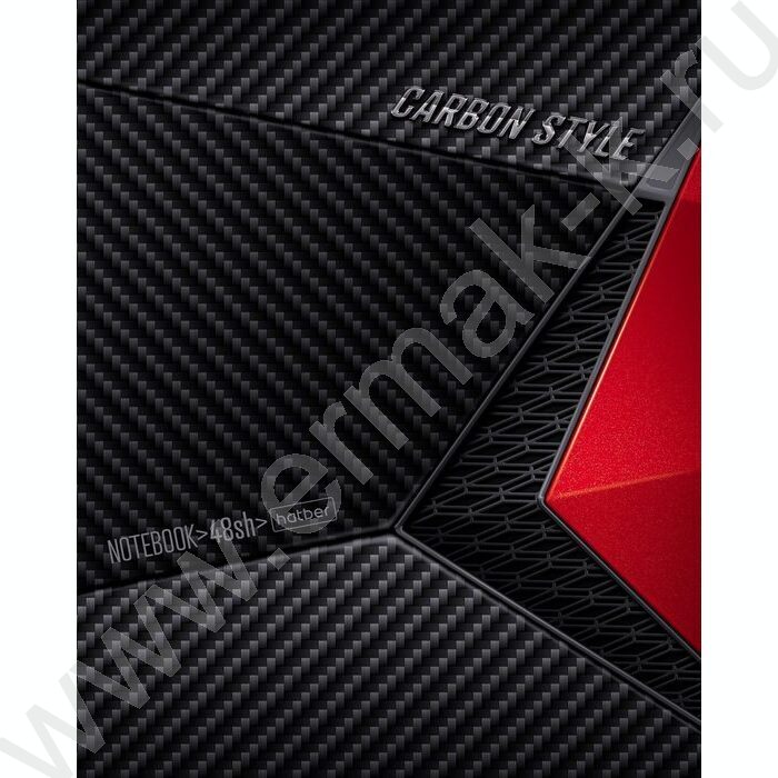 Тетрадь  48л клетка "CarbonStyle" /лак /5видов | Фото 1