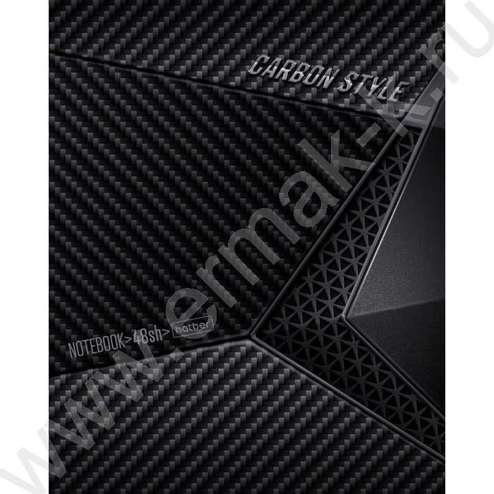 Тетрадь  48л клетка "CarbonStyle" /лак /5видов | Фото 2