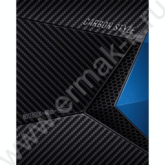 Тетрадь  48л клетка "CarbonStyle" /лак /5видов | Фото 3
