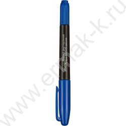 Маркер перм. CD,DVD /синий/ двустор. 0,7мм/1мм круг | Фото 2