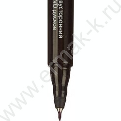 Маркер перм. CD,DVD /синий/ двустор. 0,7мм/1мм круг | Фото 4