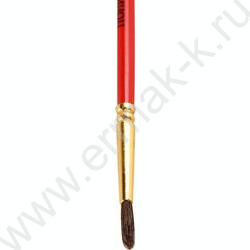 Кисть  пони № 2 круглая ручка красная лакированная | Фото 2