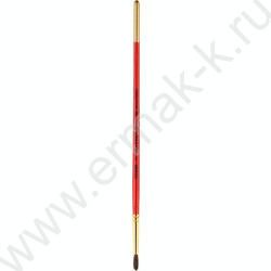 Кисть  пони № 3 круглая ручка красная лакированная | Фото 1