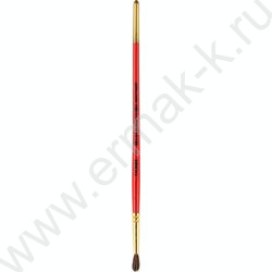 Кисть  пони № 5 круглая ручка красная лакированная | Фото 1