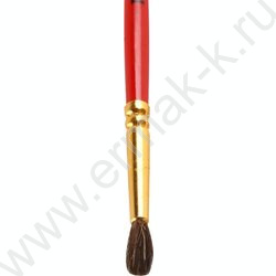 Кисть  пони № 5 круглая ручка красная лакированная | Фото 2