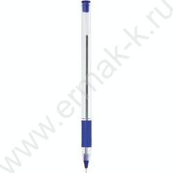 Ручка шар Triolino Crystal синяя 0,7мм /игла, трехгран. корпус - прозрачный, резин. держатель | Фото 1