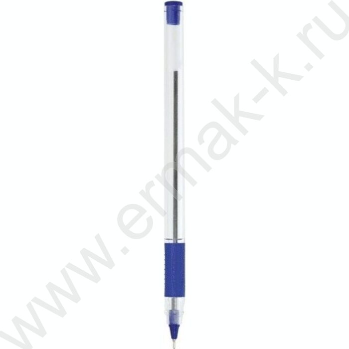 Ручка шар Triolino Crystal синяя 0,7мм /игла, трехгран. корпус - прозрачный, резин. держатель | Фото 1