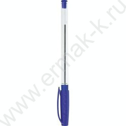 Ручка шар Triolino Crystal синяя 0,7мм /игла, трехгран. корпус - прозрачный, резин. держатель | Фото 2