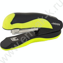 Степлер №10  12л пластик MonoChrome /резин. вставка /черный с неоновым желтым | Фото 1