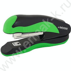 Степлер №10  12л пластик MonoChrome /резин. вставка /черный с неоновым зеленым | Фото 1