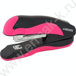 Степлер №10  12л пластик MonoChrome /резин. вставка /черный с неоновым розовым | Фото 1