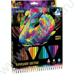 Карандаши  48цв Trio Mega Soft /трехгранные/ 4М, d грифеля-3мм к/кор | Фото 1