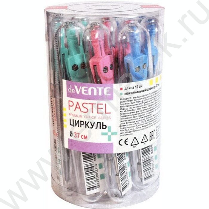 Циркуль Pastel пл.футляр /пастельные цвета ассорти | Фото 4