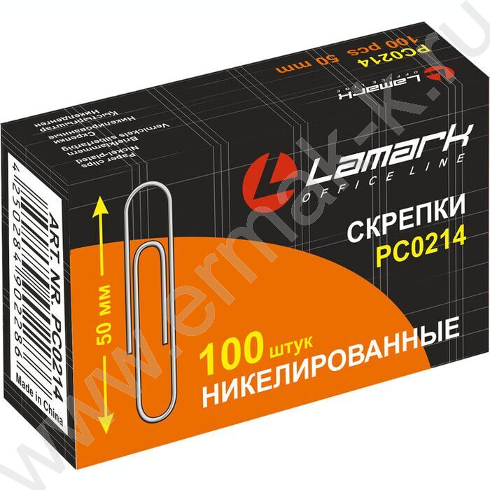 Скрепки 50мм / 100шт никелированные | Фото 1