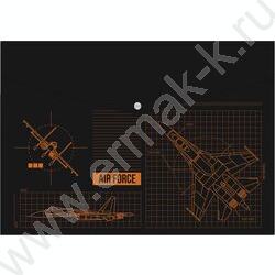 Папка д/тетрадей А4 пластик на кнопке Самолет | Фото 1
