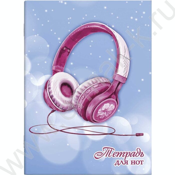 Тетрадь для нот  8л А4 "Розовые наушники" | Фото 1
