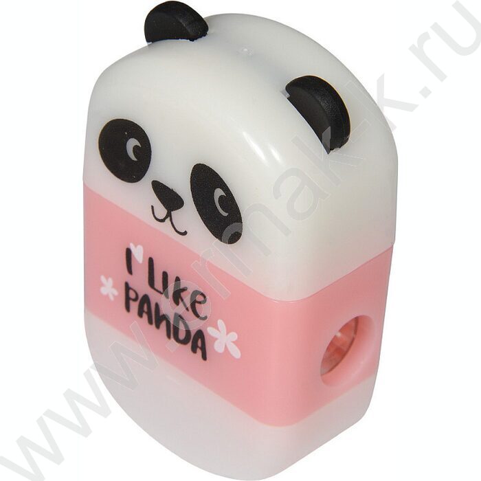 Точилка 1отв. пластик/с контейнером+ластик/ FunGraphix. Панда 3вида | Фото 2