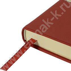Ежедневник н/дат А5 160л Megapolis Velvet ярко-бордовый /резинка/тонир.блок/ляссе/конверт/ | Фото 6