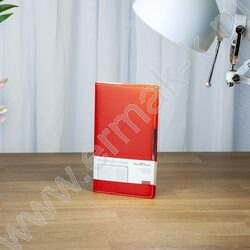 Еженедельник н/дат А6 80л Metropol красный /иск.кожа гибкая,бежевая бумага,ляссе:в цвет обложки | Фото 7