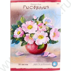 Папка д/рисования А4 10л 120г/м² "Цветы в вазе" | Фото 1