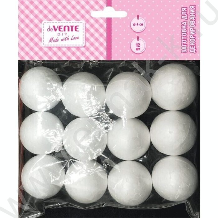 Пенопластовые фигурки Шар  d=40мм/12шт | Фото 1