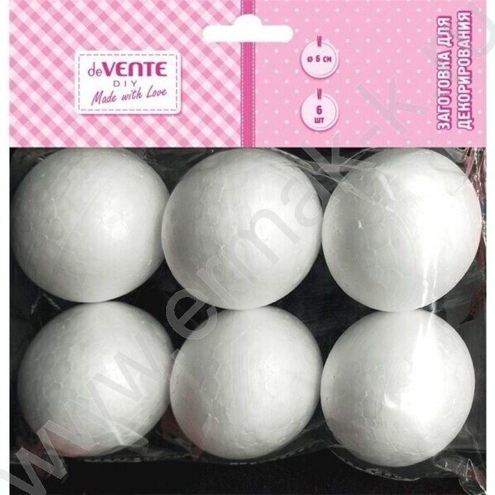 Пенопластовые фигурки Шар  d=60мм/6шт | Фото 1