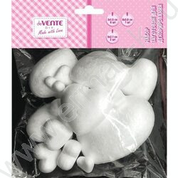 Пенопластовые фигурки набор "Сердца" - 30*15мм 6 шт, 50*21мм 3 шт, 80*38мм 1 шт | Фото 1