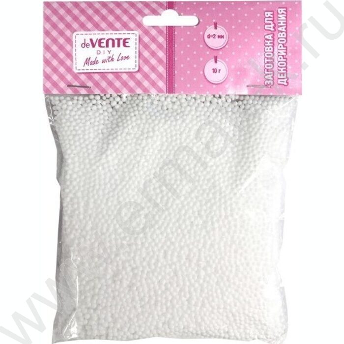 Пенопластовые фигурки Снег  d=2мм/10грамм, цвет белый | Фото 1