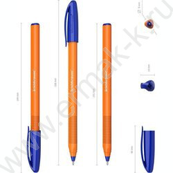 Ручка шар U-108 Stick Orange 1,0мм, синяя /форма корпуса - треугольная | Фото 3