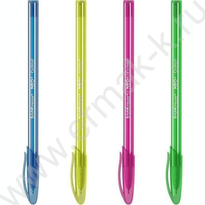 Ручка шар /набор  4шт/ Neo® Cocktail синяя | Фото 1