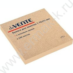 Бумага д/записей  76*76мм /100л, 75г/м², крафт бумага | Фото 1