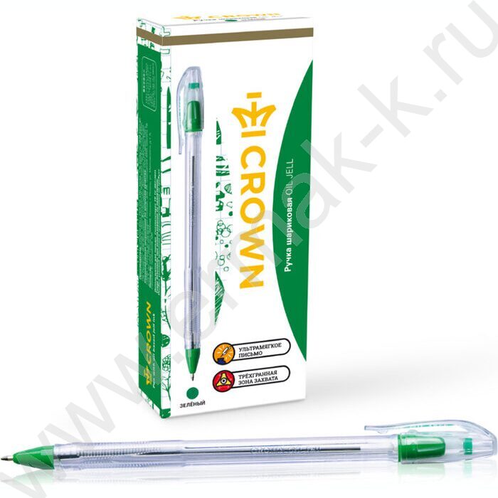 Ручка шар на масл. основе зелёная 0,7мм "Oil Jell" | Фото 2