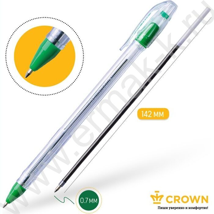 Ручка шар на масл. основе зелёная 0,7мм "Oil Jell" | Фото 4