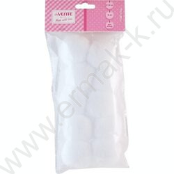 Помпоны d-50мм 10шт, цвет белый, европодвес | Фото 1