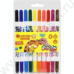 Фломастеры  10цв Каляка-Маляка /двухсторонние /блистер | Фото 1