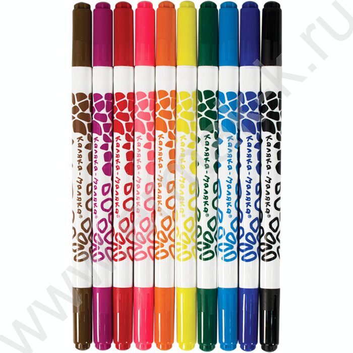 Фломастеры  10цв Каляка-Маляка /двухсторонние /блистер | Фото 2