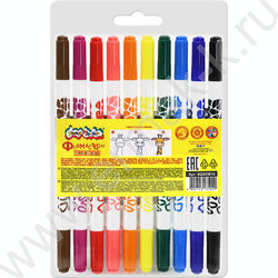 Фломастеры  10цв Каляка-Маляка /двухсторонние /блистер | Фото 8