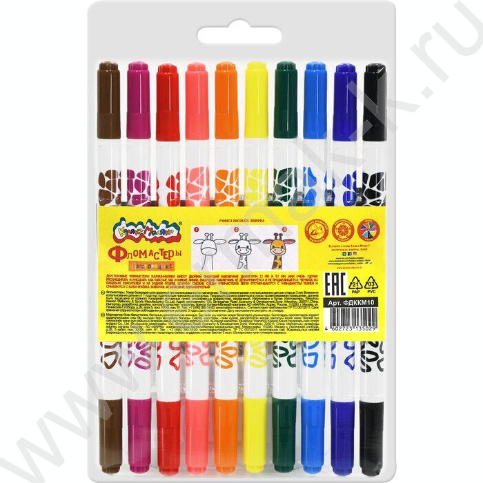 Фломастеры  10цв Каляка-Маляка /двухсторонние /блистер | Фото 8